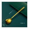 Dessert Spoons Brass Spoon Household Spoon Thickened Solid Pure Handmade Long Handle Spoon Tableware Eating Spoon(E) view 2