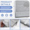 UrMoon Cordless Roman Shade for Windows Waterproof Blackout Roman Shades for Door Fabric Window Blinds for Home, Granite Gray(40% Gray), 24 1/2" W x 72" H view 2