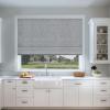 UrMoon Cordless Roman Shade for Windows Waterproof Blackout Roman Shades for Door Fabric Window Blinds for Home, Granite Gray(40% Gray), 24 1/2" W x 72" H view 3