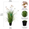Alonfale 35 Inch Artificial Tall Grass with Pink Cosmos Flowers, Fake Floor Plants, Faux Grass Plants, Indoor and Outdoor Home Decoration(2pack, 3ft) view 2