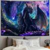 KANXLAN Purple Dragon Tapestry 60x40in Fantasy Forest Tapestries for Bedroom Aesthetics Magical Animal Tapestry for Home Living Room Dorm Decor Wall Hanging Poster 60x50inch view 2