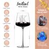 Physkoa Personalized Wine Glass-Initial Wine Glass Gifts for Women(Etched Dishwasher Safe),Customized Monogrammed Valentines Day Gift for Her/Mom/Wife/Best Friend/Sister-Letter K view 3