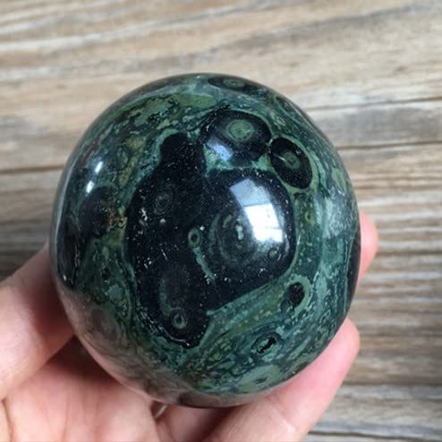 NSIXSURIM Crystal Peacock Eye Crystal Ball Sphere Quartz Jasper Decorative Stone Indie Jewelry Collection Can be Used for Crystals and Stones(100-110mm)