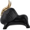 295 Handicrafts Black Yak Sculpture for Home Decor with Golden Horned Showpiece Figurine view 3