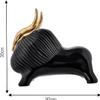 295 Handicrafts Black Yak Sculpture for Home Decor with Golden Horned Showpiece Figurine view 4