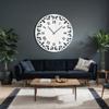 SIGNLEADER Metal Wall Clock Decor, Classical Pattern Roman Numerals Wall Sculpture Round Clock Silent Battery Operated Hangings Home Decoration for Living Room, Kitchen, Bathroom, Bedroom - 24" White view 2