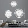 SIGNLEADER Metal Wall Clock Decor, Classical Pattern Roman Numerals Wall Sculpture Round Clock Silent Battery Operated Hangings Home Decoration for Living Room, Kitchen, Bathroom, Bedroom - 24" White view 4