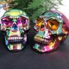 NSIXSURIM Crystal 1pc About 7.5cm Angel Aura Stone Skull Rainbow Electroplating Crystal Good Carved Home Decoration Random Can be Used for Crystals and Stones(1pc 290-300g) view 3