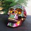NSIXSURIM Crystal 1pc About 7.5cm Angel Aura Stone Skull Rainbow Electroplating Crystal Good Carved Home Decoration Random Can be Used for Crystals and Stones(1pc 290-300g) view 4