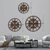 SIGNLEADER Metal Wall Clock Decor, Union Jack Inspired Roman Numeral Wall Art Sculpture Clock Silent Battery Operated Hangings Home Decoration for Living Room, Kitchen, Bathroom, Bedroom - 30" Bronze view 4