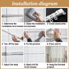 Self Adhesive Curtain Track Set, Rust-Resistant Curtain Rail, Ceiling and Wall Mount, No Drilling, Screws Or Tools Ceiling Track, Easy To Install Curtain Track System with Pulleys and End Cap(Ceiling, view 4