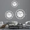 SIGNLEADER Metal Wall Clock Decor, Basketball Pose Sports Wall Art Sculpture Round Clock Silent Battery Operated Hangings Home Decoration for Living Room, Kitchen, Bathroom, Bedroom - 30" White view 4