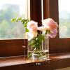 DNANAOL 12pcs Glass Cylinder Vases for Centerpieces - 4 inch Clear Glass Flowers Vases Bulk, Hurricane Candle Holders Floating Candle Vases for Table Centerpiece Formal Dinners Home Decor view 2