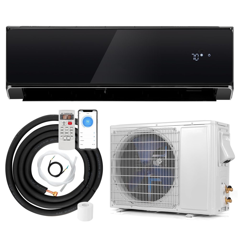 ARLIME 22000 BTU Wifi Enabled Mini Split Air Conditioner & Heater, 21 SEER2 208-230V Inverter AC Unit Cools Rooms up to 1500 Sq. Ft., Energy Efficient Split Wall AC w/Heat Pump & Installation Kit