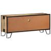 YELWHI TV Stand 43.3"x12.2"x18.1", Mango Wood,Industrial Wooden TV Cabinet with Ample Storage for Home Decor TV & Media Furniture view 3