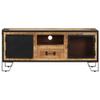 YELWHI TV Stand 43.3"x12.2"x18.1", Mango Wood,Industrial Wooden TV Cabinet with Ample Storage for Home Decor TV & Media Furniture view 4
