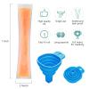 100PCS BPA-free disposable popsicle popsicle mold bags, zipper seal, suitable for yogurt bars, fruit bars, popsicles, chocolate milk bars, etc., equipped with funnel (1) view 2