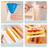 100PCS BPA-free disposable popsicle popsicle mold bags, zipper seal, suitable for yogurt bars, fruit bars, popsicles, chocolate milk bars, etc., equipped with funnel (1) view 4