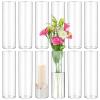 12 Pack Glass Cylinder Vases for Centerpieces,Wedding Flower Vase Centerpieces for Tables,8 Inch Glass Cylinder Vase for Flowers Decor, Table Shelf, Floating Candle and Home Decor view 1