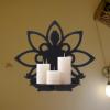HOLIDYOYO Break Resistance Buddha Lotus Shaped Floating Wood Shelf Wall Decor for Home Office Study Room Festival Party view 2