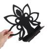 HOLIDYOYO Break Resistance Buddha Lotus Shaped Floating Wood Shelf Wall Decor for Home Office Study Room Festival Party view 4