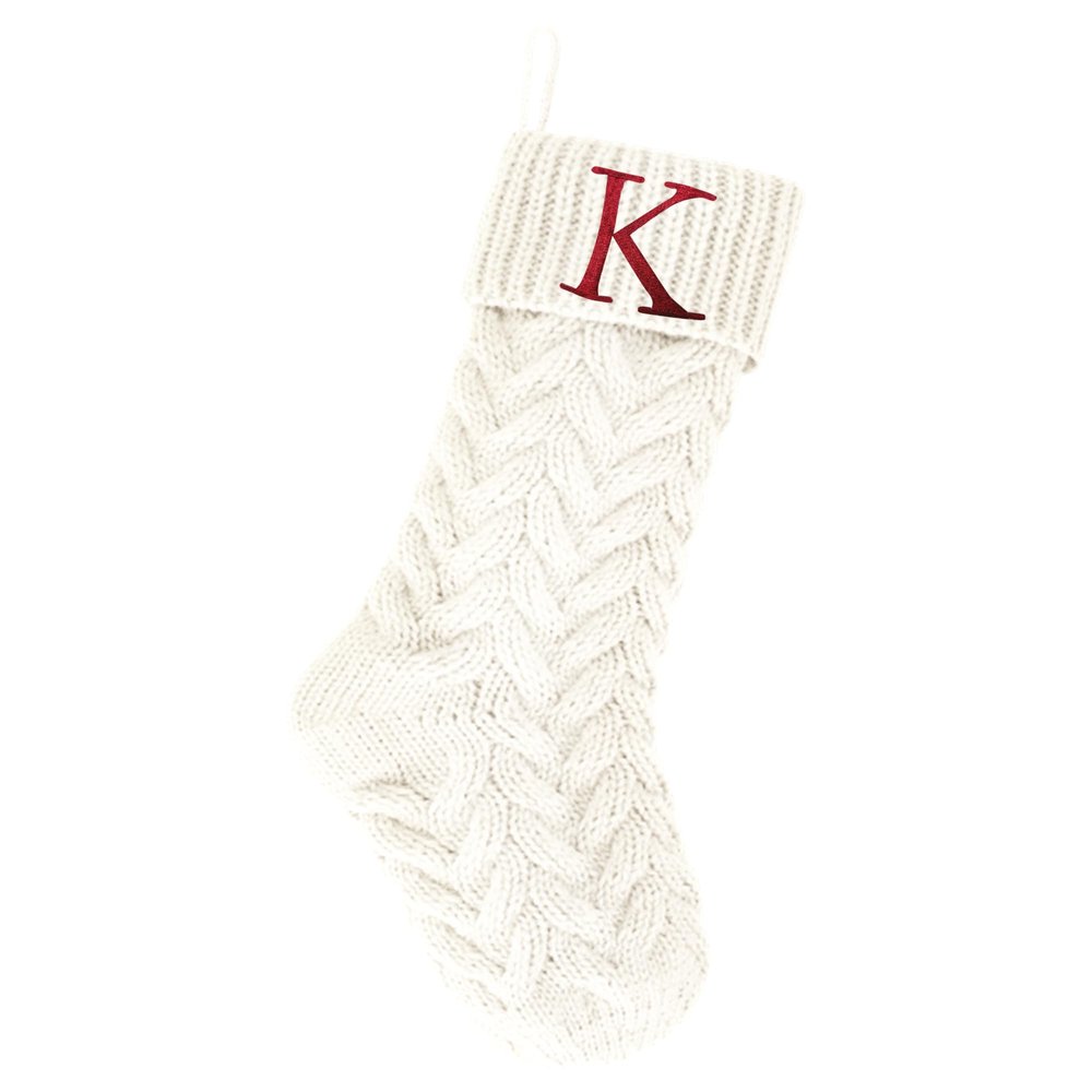 Kunyida Monogram Christmas Stocking Letter G