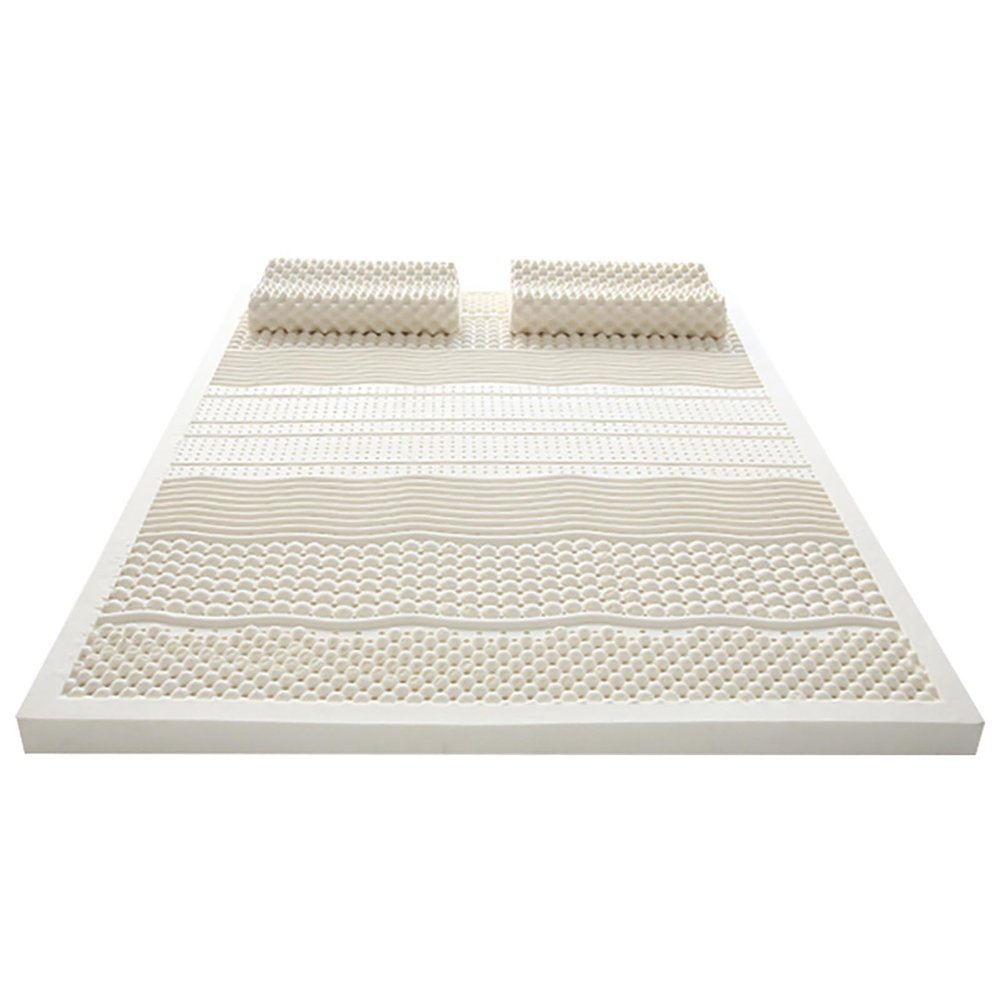 ABJGHYUT 100% Natural Latex Mattress Topper with Cotton Cover, Compression and No Deformation, Honeycomb Pore Ventilation, Soft and Comfortable,7.5cm,135x190cm