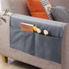 ITODA Armrest Organizer for Sofa Couch Arm Chair, Hanging Home Recliner Sorting Caddy with 2 Pockets TV Remote Control Holder Storage Bag for Magazine, Phone, Books view 3