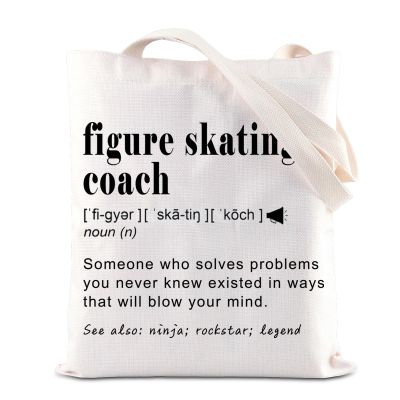 FOTAP Figure Skating Coach Definition Tote Bag Ice Skating Coach,Figure Skating-Coaches Thank You Gift (skatingcoach T)