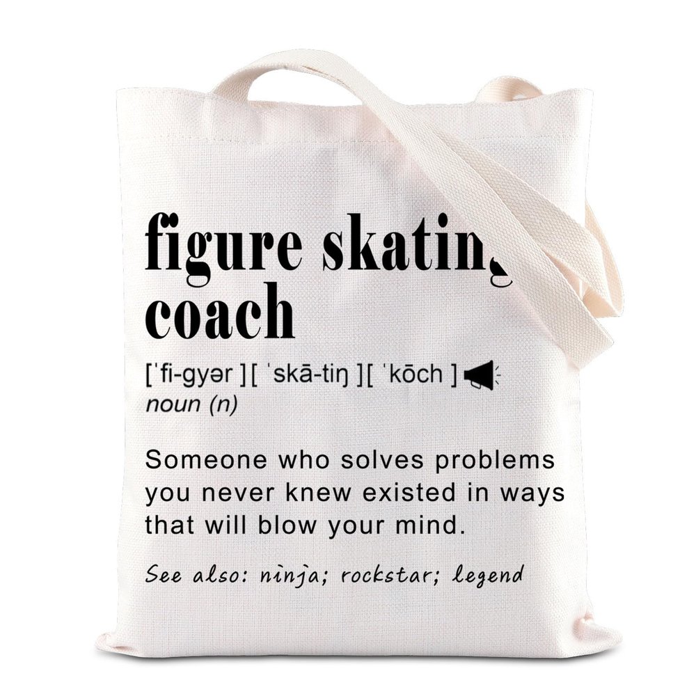 FOTAP Figure Skating Coach Definition Tote Bag Ice Skating Coach,Figure Skating-Coaches Thank You Gift (skatingcoach T)