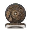 4PCS Drink Coaster Steampunk Gears Clock Absorbent Coasters Set Coffee Table Coasters for Drink Coffee Cup Beverage Coasters Wine Beer Bar Coasters view 1