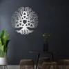 Tree of Life Metal Wall Art, Tree of Life Wall Art, Metal Tree Wall Decor, Trinity Knot Wall Art, Wall Hanging Decor, Family Tree Wall Decor, Celtic Wall Art, Wall Art for Living Room (Silver, 24x24in|60x60cm) view 1