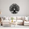 Tree of Life Metal Wall Art, Tree of Life Wall Art, Metal Tree Wall Decor, Trinity Knot Wall Art, Wall Hanging Decor, Family Tree Wall Decor, Celtic Wall Art, Wall Art for Living Room (Silver, 24x24in|60x60cm) view 2