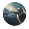 4PCS Drink Coaster Wolf at Night Absorbent Coasters Set Coffee Table Coasters for Drink Coffee Cup Beverage Coasters Wine Beer Bar Coasters view 3