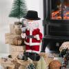 LOGOFUN 16pcs Mini Snowman Hat Miniature Top Hats Tiny Formal Hats Small Black Top Hats for DIY Christmas Snowman Doll Decorations view 3