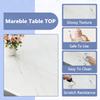 JUFU Dining Table Set for 10, 79'' Dining Table for 8-10 People with Faux Marble Tabletop and Sturdy Leg, White Rectangle Kitchen & Dining Room Sets with PU Chairs, Perfect for Big Dining Room view 3