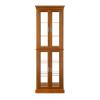 Curio Cabinet with Glass Doors, 6-Tier Glass Display Cabinet China Cabinet with Adjustable Shelves & Mirrored Back Panel, Cabinet Glass Display Case for Entryway, Living Room, Oak view 3