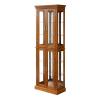 Curio Cabinet with Glass Doors, 6-Tier Glass Display Cabinet China Cabinet with Adjustable Shelves & Mirrored Back Panel, Cabinet Glass Display Case for Entryway, Living Room, Oak view 4