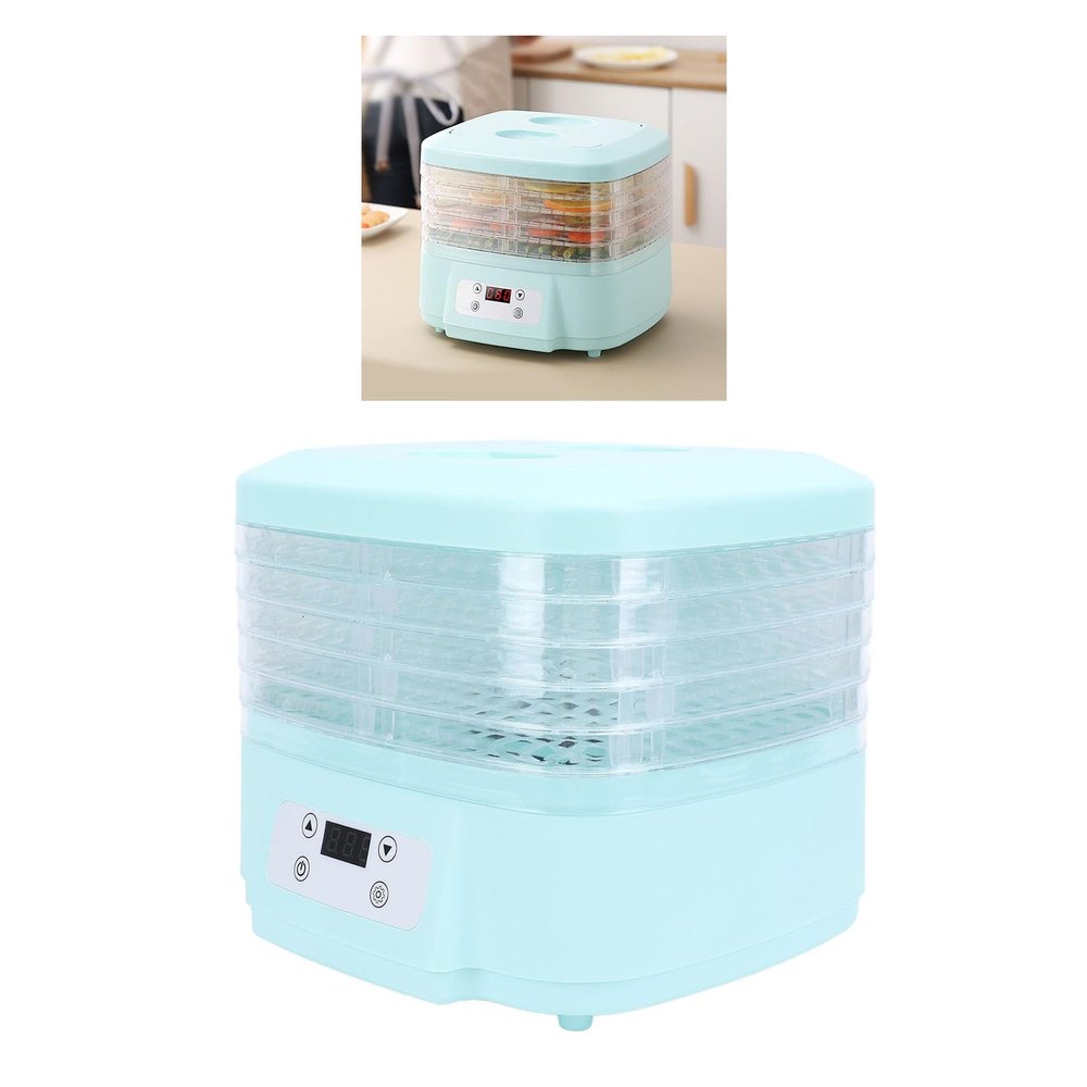 Rushbom Food Dehydrator Machine - Adjustable Temperature 72H Timer 6 Tray LED Display 200W Electric Food Dryer for Food Jerky Fruit Dog Treats Snacks Food Dehydrator Machine (US Plug 110V)