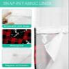 Christmas Winter Reindeer Elk No Hook Shower Curtain with Snap in Liner Set, Waterproof Shower Curtains for Bathroom, Buffalo Plaid Fabric Shower Curtain, See Through Mesh Top Window, 36x72in view 3