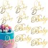 HomeLoft Basics Gold Baby Shower Cake Topper Inserts (10 Pieces) - Cake Decorating Supplies view 1