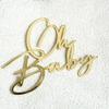 HomeLoft Basics Gold Baby Shower Cake Topper Inserts (10 Pieces) - Cake Decorating Supplies view 4