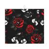 Black White And Red Roses Print Dish Drying Mat Absorbent Drying Mat Kitchen Drying Mat For Countertops Draining Racks view 1