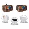 Farmhouse Rooster 4 Slice Toaster Cover Small Appliance Cover Toaster Dustproof Fingerprint Protectors Machine Washable, Rustic Sunflower Farm Wood Grain Brown view 2