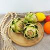 GiftHow Large Green Artificial Artichokes Fruits - Fake Fruits and Realistic Vegetables for Kitchen Bowl and Vase Filler Decorations (8) view 4