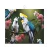 Beautiful Cockatoo Bird Flower Print Dish Drying Mat Absorbent Drying Mat Kitchen Drying Mat For Countertops Draining Racks view 1