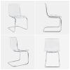 JTDAN 1PCS Household Transparent Backrest Dining Chair, Minimalist Design Leisure Acrylic Chair, with Clear Acrylic Chair Back, for Dining Room, Office view 1