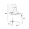 JTDAN 1PCS Household Transparent Backrest Dining Chair, Minimalist Design Leisure Acrylic Chair, with Clear Acrylic Chair Back, for Dining Room, Office view 3