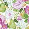 IHR Ideal Home Range Party Napkins Disposable 3-Ply Paper Lunch Napkin Pack, 6.5" x 6.5", Flowers And Pears, 20-Count view 1