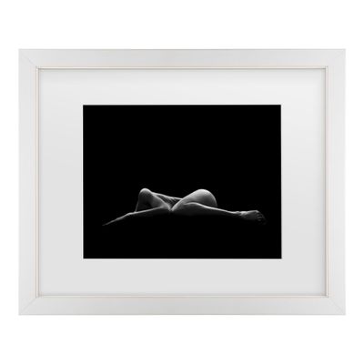 Trademark Fine Art Framed Wall Art - Leon Schroder 'Bodyscape' Wall Decor with Matted Frame